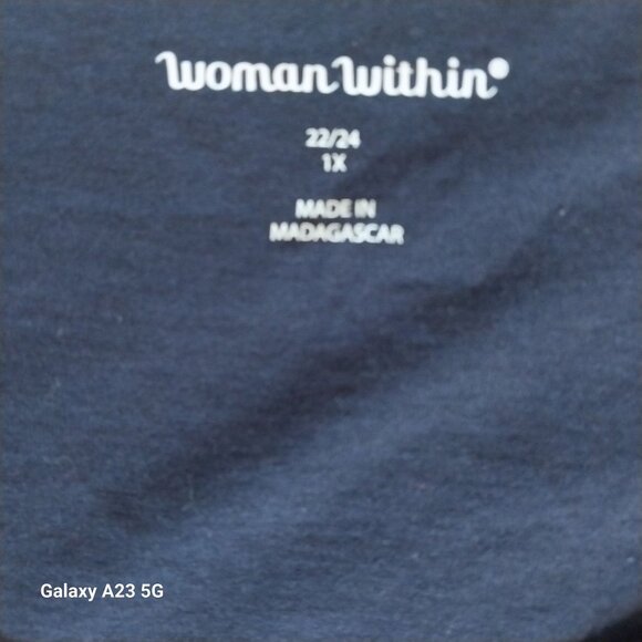 Woman Within 3/4 Sleeve Open Front Cardigan With Chevron Tank Top Set Size 22/24 - Picture 3 of 6